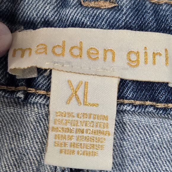 Madden Girl Long Maxi Denim Cargo Skirt Size XL Boho Bohemian Y2K Style Cotton - Picture 5 of 8